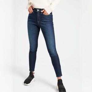 {Athleta} "Sculptek in Midnight Wash" Mid Rise Skinny Stretch Denim Jeans